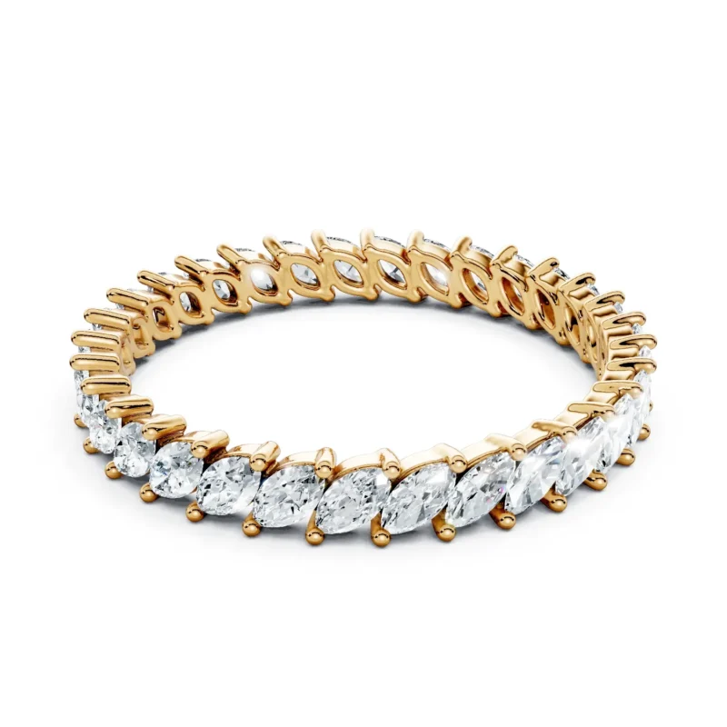 01 Eternity Stack Single Row Prong Setting Light Pass Alternative full coverage marquise 2.9