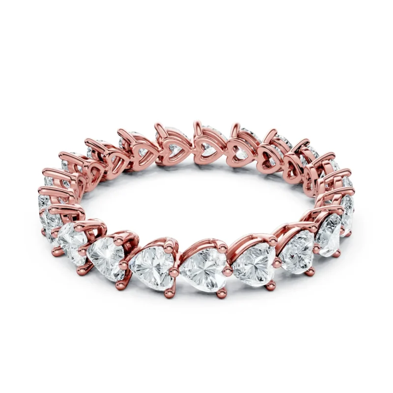 01 Eternity Stack Single Row Prong Setting Light Pass East West full coverage heart 3.0