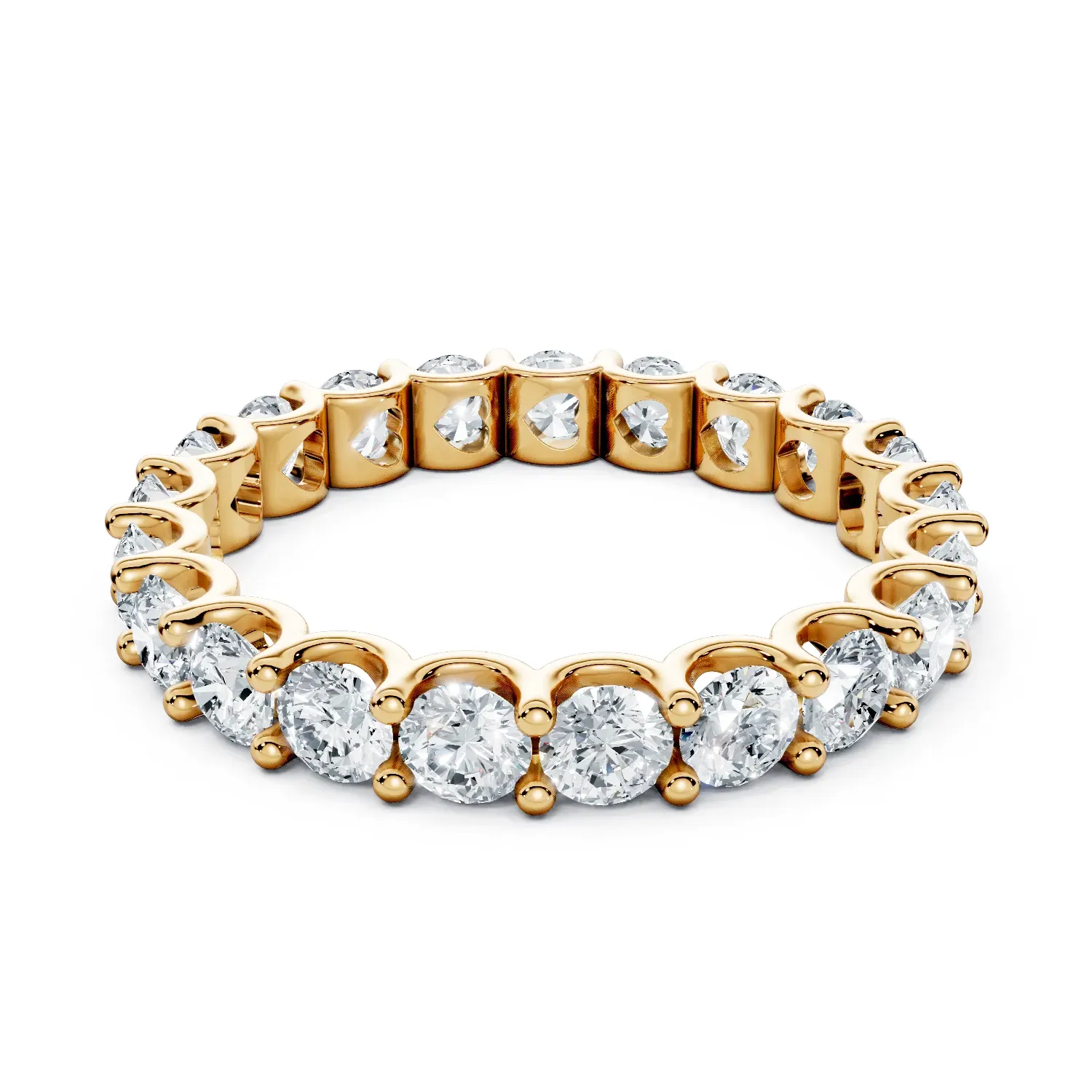 01 Eternity Stack Single Row Prong Setting Shared Prong Light Pass full coverage round 2.9 01 Eternity Stack Single Row Prong Setting Shared Prong Light Pass full coverage round 2.9