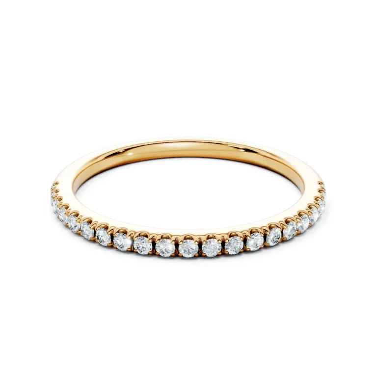 01 Stack Single Row Pavé Setting U Pavé Bezel Base 1 2 coverage round 1.6