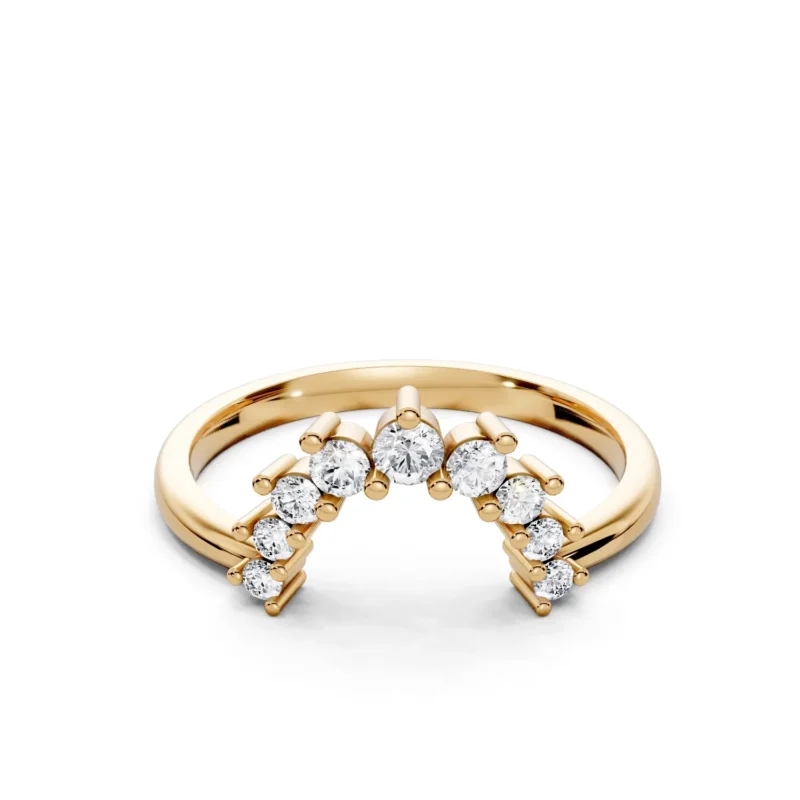 1 Single Row curved Prong Setting Round Prong Light Pass 14coverage comfort fit round