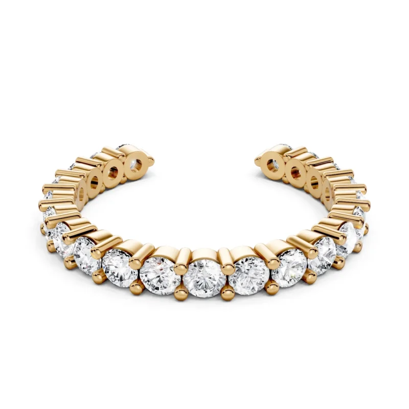 1 Single Row open Prong Setting Shared Prong Light Pass 34coverage round