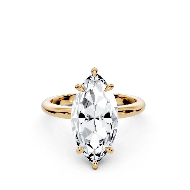 1 Solitary Four Prong Hidden Halo Low Profile Solitaire Comfort marquise 转换自 png