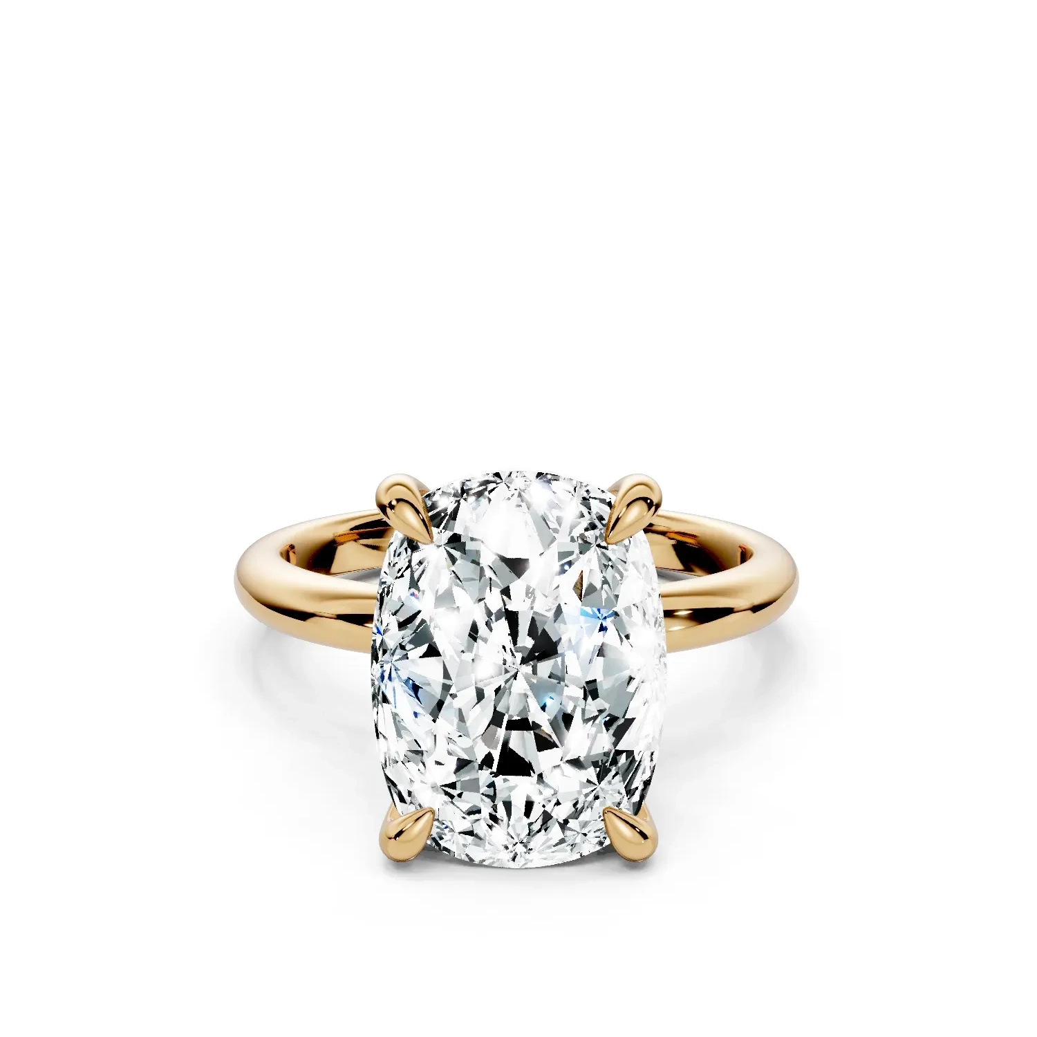 1 Solitary Four Prong Hidden Halo Standard Profile Solitaire Standard elongated cushion 1 Solitary Four Prong Hidden Halo Standard Profile Solitaire Standard elongated cushion