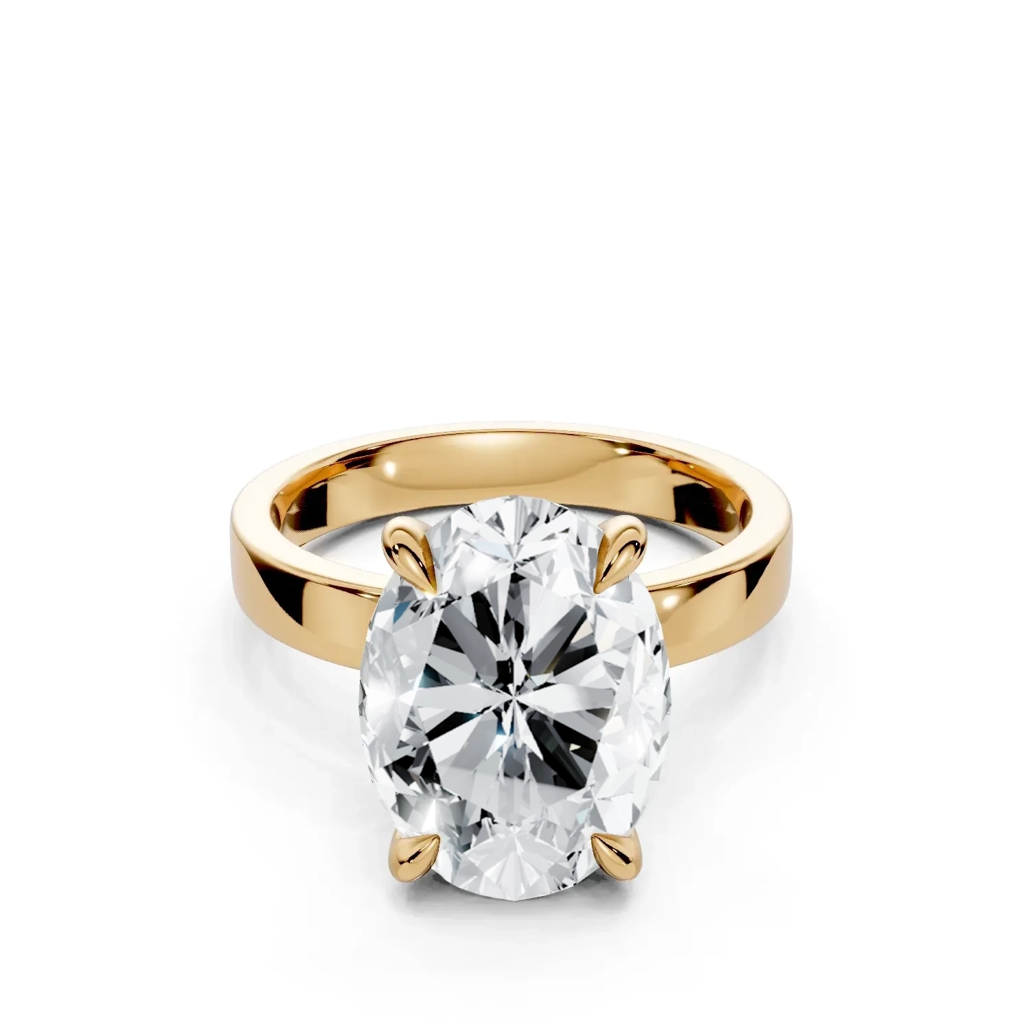 1 Solitary Four Prong Standard Profile Solitaire Straight oval engagement ring 1 1 Solitary Four Prong Standard Profile Solitaire Straight oval engagement ring 1