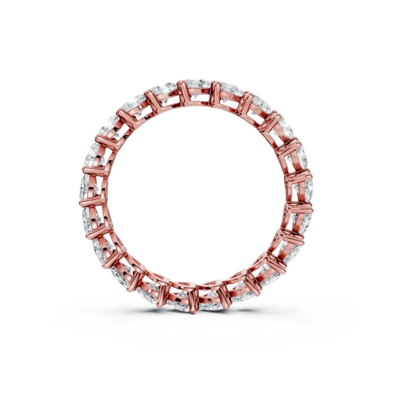 10 Eternity Stack Single Row Prong Setting Light Pass East West full coverage heart 3.0