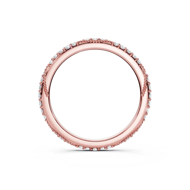 10 Fashion Single Row Pave Setting Prunus mume Bezel Base Decorative full coverage round 2.0