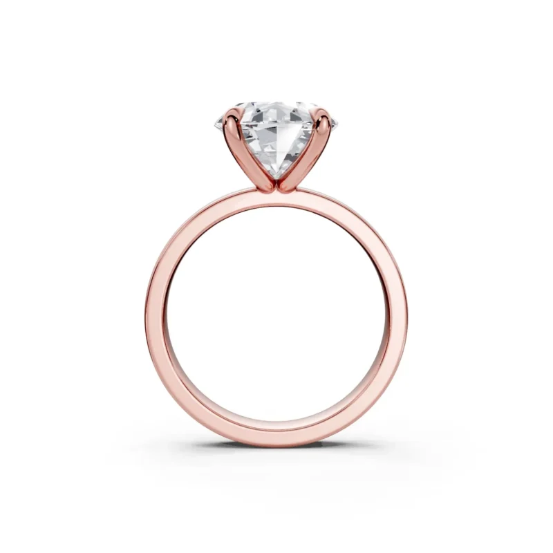 10 Solitary Four Prong Standard Profile Solitaire Straight oval engagement ring