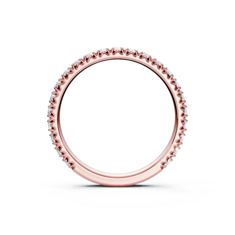 10 Stack Single Row Pavé Setting French Pavé Bezel Base 3 4 coverage round 2.3