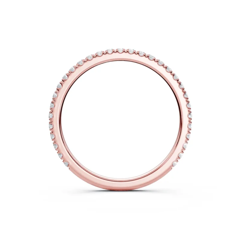 10 Stack Single Row Pavé Setting U Pavé Bezel Base 3 4 coverage round 1.6