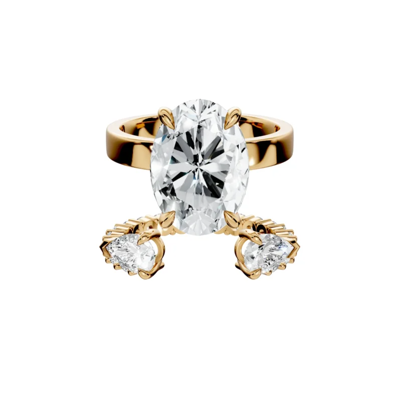 14 Evermore Oval with Side stone Bridal Set