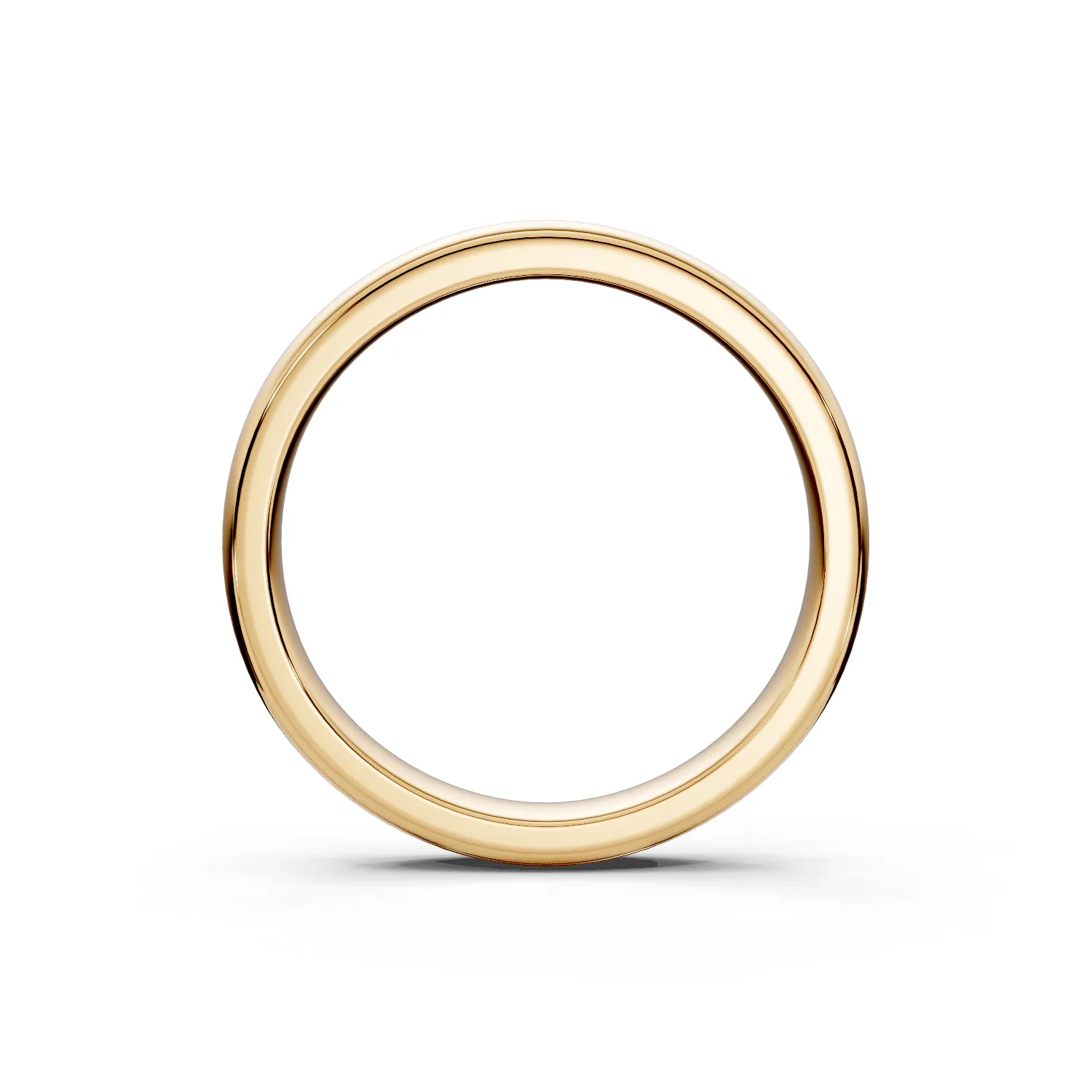 3 Single Row solitaire comfort fit 3mm wedding ring