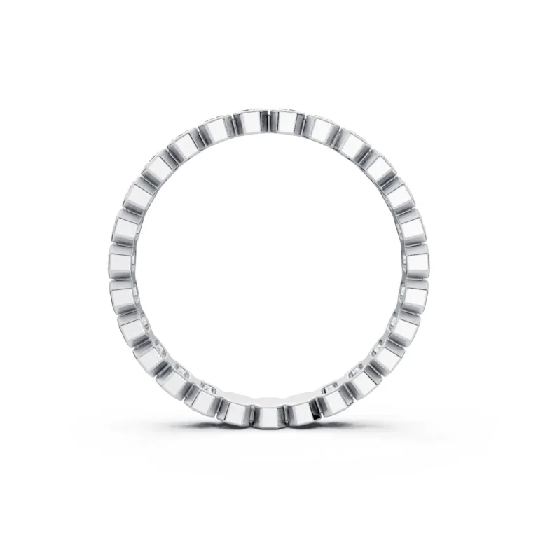 6 Eternity Stack Single Row Bezel Setting Light Pass North South full coverage emerald 2.9