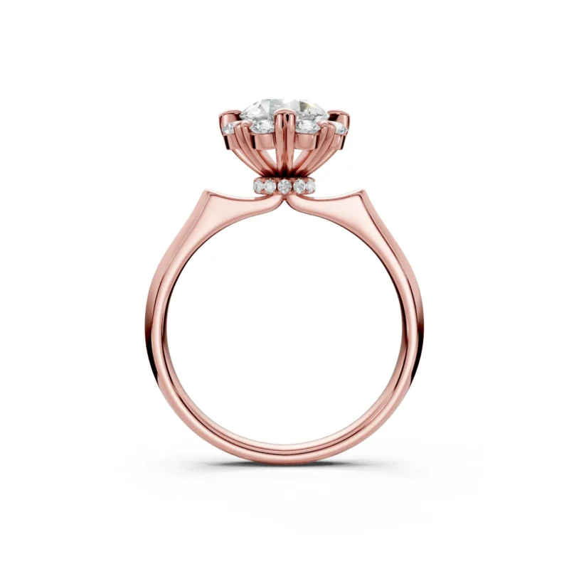 10 Vivre Features Halo Hidden Halo Heart Prong Outstanding Profile Solitaire Knife round 1ct