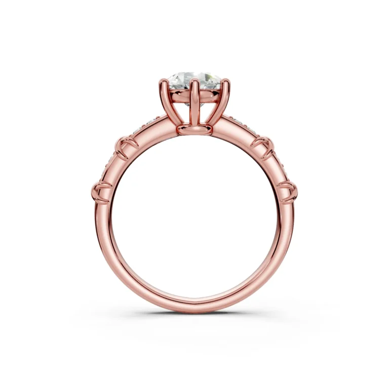 10 Vivre Features Solitary Four Prong Low Profile Bead Bright 1 2 coverage round 3ct