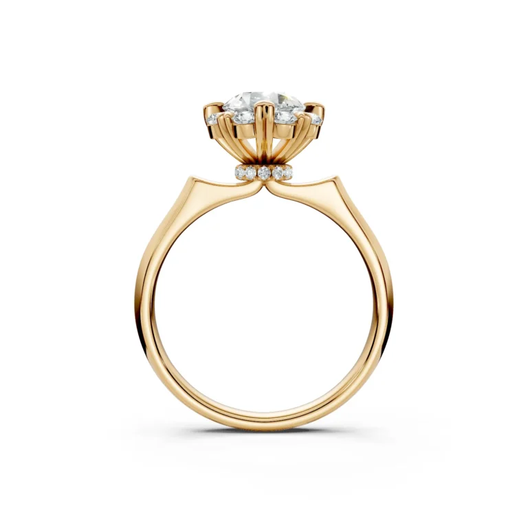 2 Vivre Features Halo Hidden Halo Heart Prong Outstanding Profile Solitaire Knife round 1ct