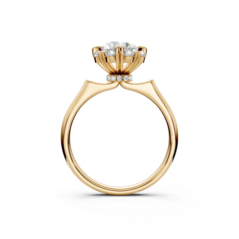 2 Vivre Features Halo Hidden Halo Heart Prong Outstanding Profile Solitaire Knife round 1ct