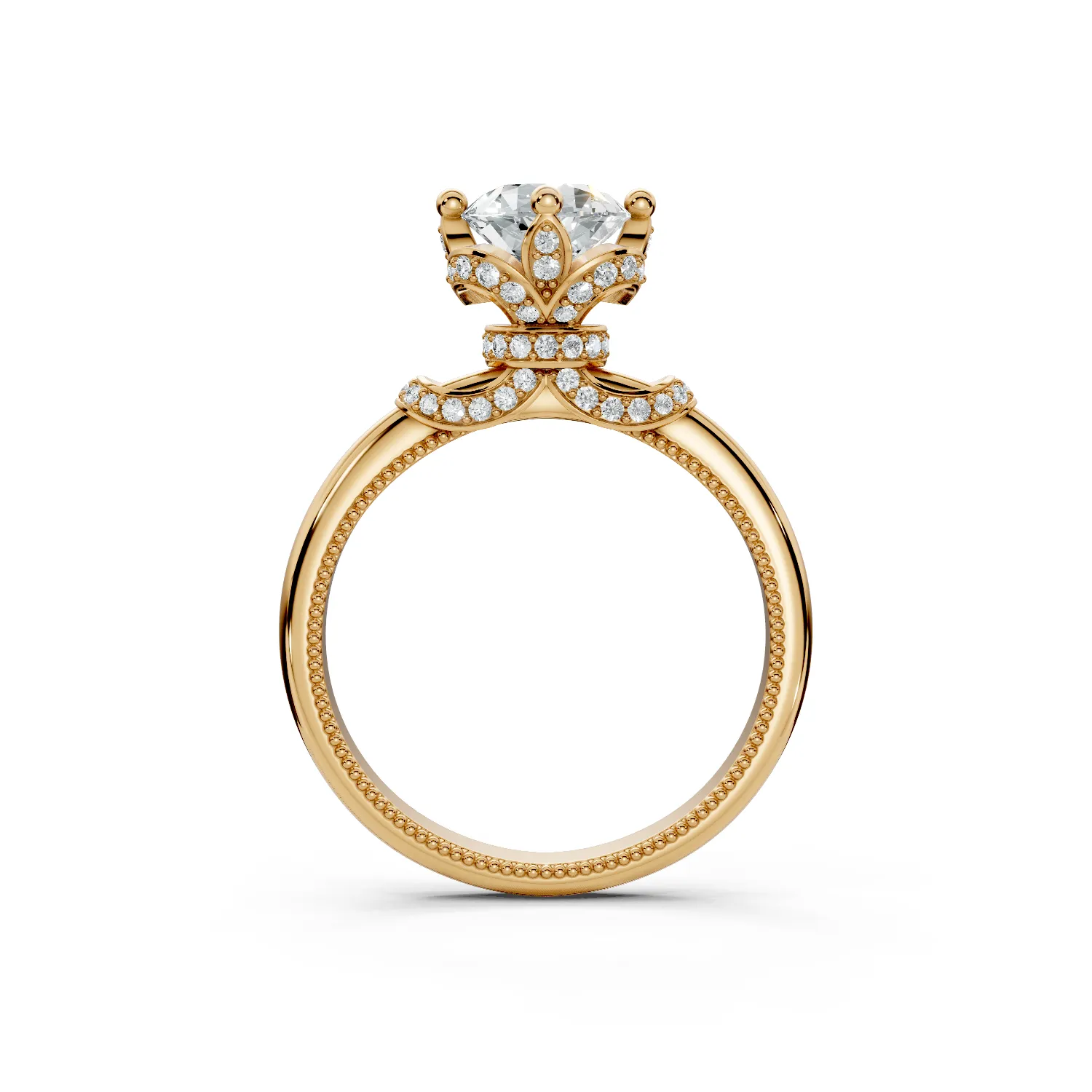 2 Vivre Features Solitary Four Prong Outstanding Profile Solitaire Comfort round 1ct