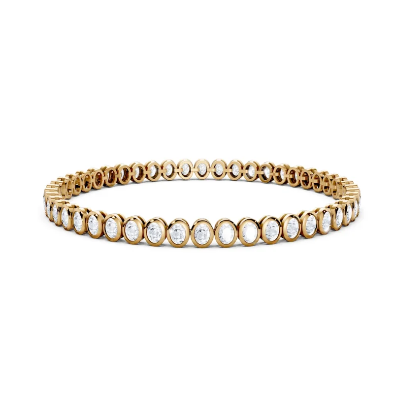 4 Tennis Bezel Round Basket North South oval