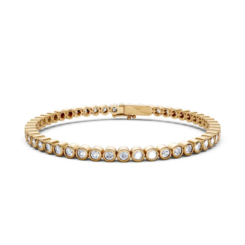 4 Tennis Bezel Round Basket round