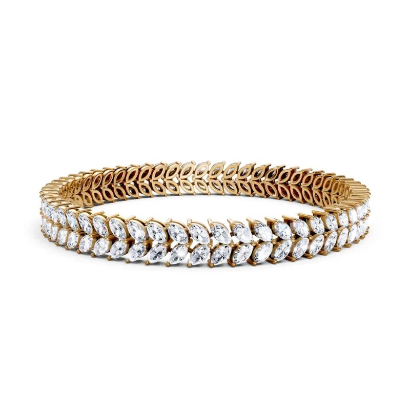 4 Tennis Four Prong 2 row Adaptive Basket Alternative Orientation marquise