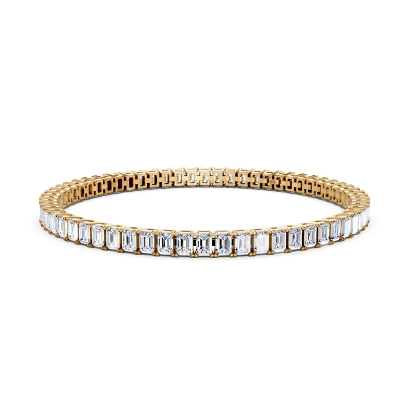 4 Tennis Four Prong Square Basket North South emerald