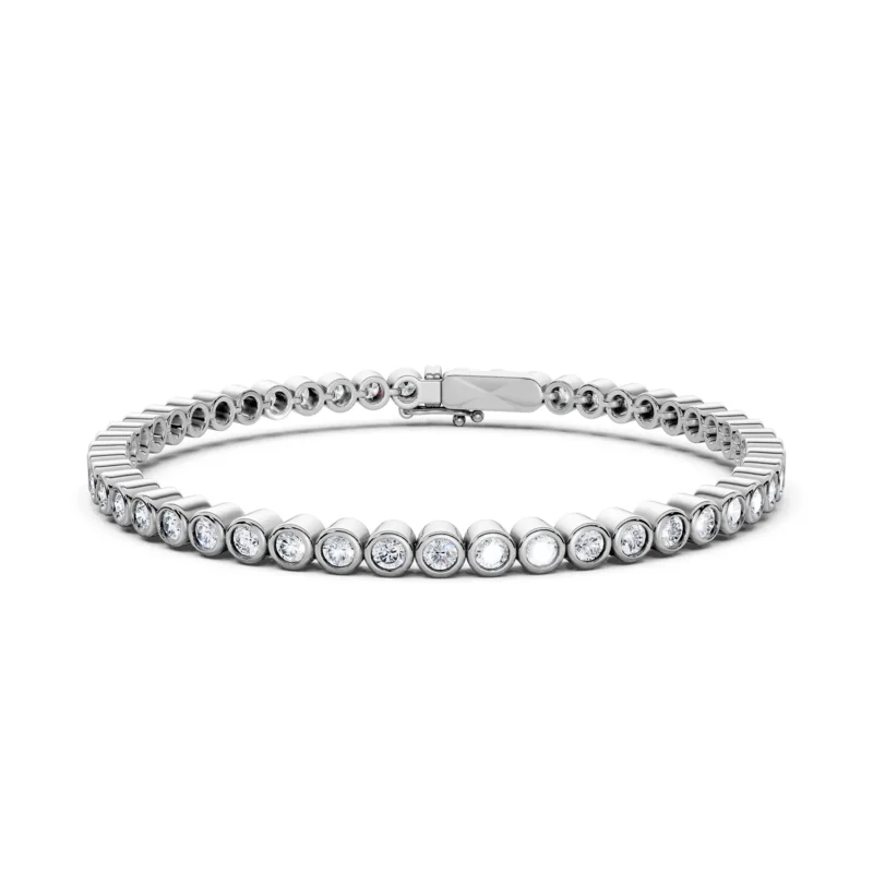 6 Tennis Bezel Round Basket round