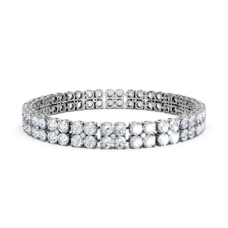 6 Tennis Combo Prong Setting 3 row Adaptive Basket round Vivre Feature