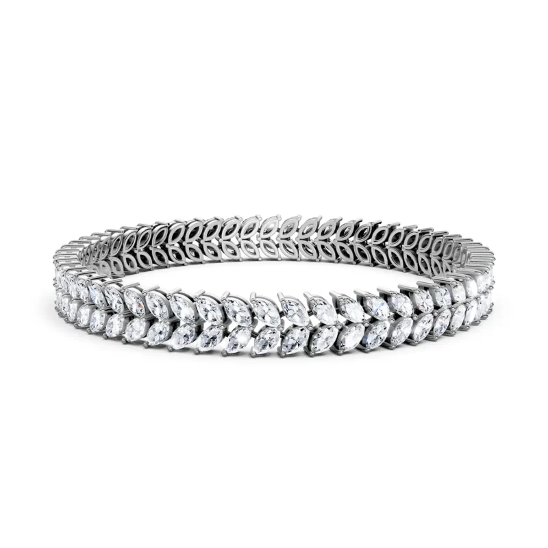 6 Tennis Four Prong 2 row Adaptive Basket Alternative Orientation marquise