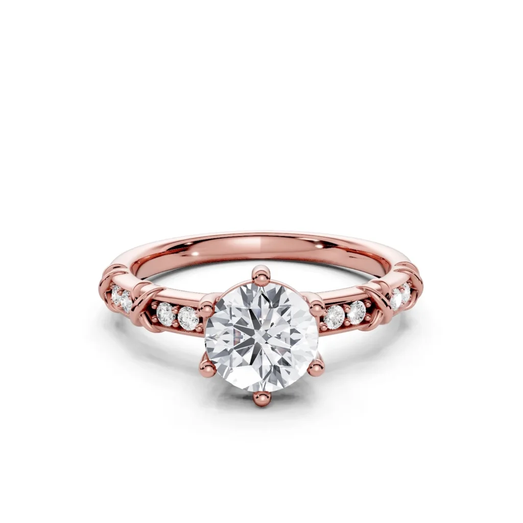 9 Vivre Features Solitary Four Prong Low Profile Bead Bright 1 2 coverage round 3ct