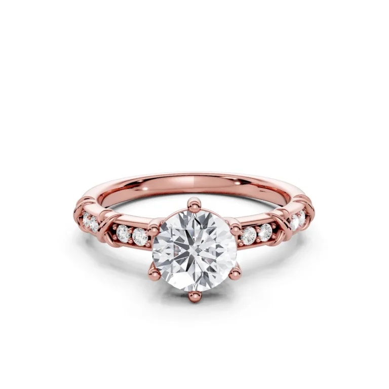 9 Vivre Features Solitary Four Prong Low Profile Bead Bright 1 2 coverage round 3ct