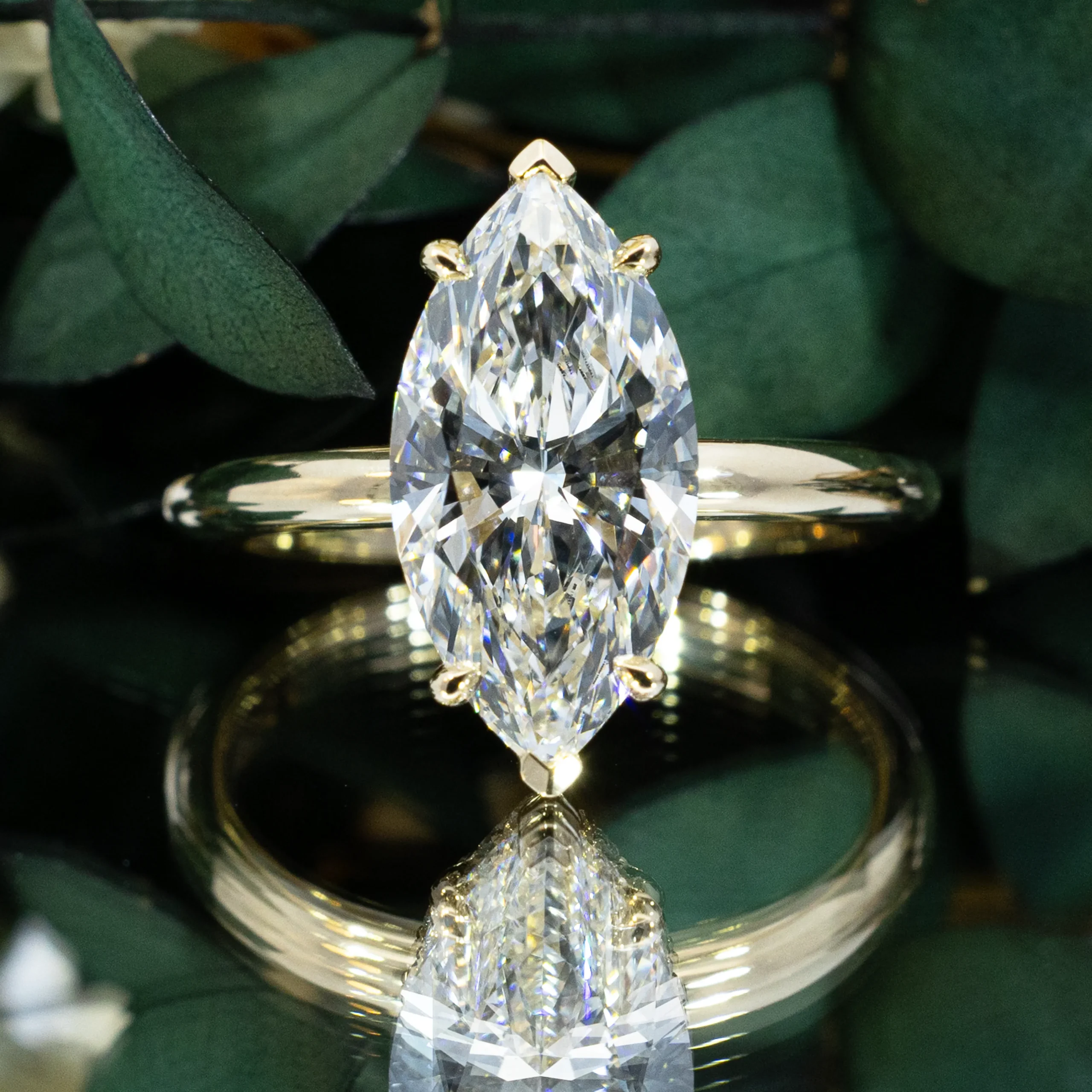 14 Solitary Four Prong Hidden Halo Low Profile Solitaire Comfort marquise 14 Solitary Four Prong Hidden Halo Low Profile Solitaire Comfort marquise