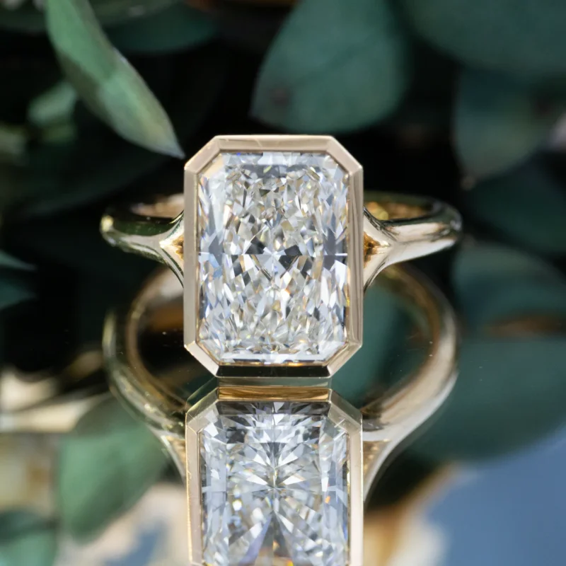 Fancy Y shank Radiant Bezel Ring 1