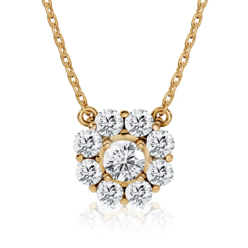 01 Pendant Halo Prong Basket round