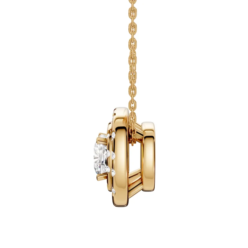 3 Pendant Halo double halo Prong Basket cushion